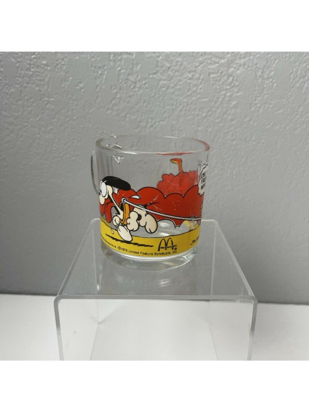 1978 McDonalds Garfield "Use Your Friends Wisely" Cup Mug - Picture 2 of 3